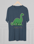 Dinosaur Fossil Fuel Unisex Tee Shirt, Brontosaurus Sinclaire Logo Shirt, Cheeky Tee, Jurassic Park Shirt, Funny Dino T-Shirt, Tri - Blend - Selden & Kingsley