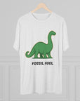 Dinosaur Fossil Fuel Unisex Tee Shirt, Brontosaurus Sinclaire Logo Shirt, Cheeky Tee, Jurassic Park Shirt, Funny Dino T-Shirt, Tri - Blend - Selden & Kingsley