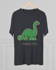 Dinosaur Fossil Fuel Unisex Tee Shirt, Brontosaurus Sinclaire Logo Shirt, Cheeky Tee, Jurassic Park Shirt, Funny Dino T-Shirt, Tri - Blend - Selden & Kingsley