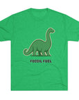 Dinosaur Fossil Fuel Unisex Tee Shirt, Brontosaurus Sinclaire Logo Shirt, Cheeky Tee, Jurassic Park Shirt, Funny Dino T-Shirt, Tri - Blend - Selden & Kingsley