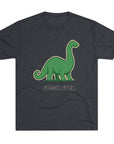 Dinosaur Fossil Fuel Unisex Tee Shirt, Brontosaurus Sinclaire Logo Shirt, Cheeky Tee, Jurassic Park Shirt, Funny Dino T-Shirt, Tri - Blend - Selden & Kingsley