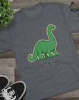Dinosaur Fossil Fuel Unisex Tee Shirt, Brontosaurus Sinclaire Logo Shirt, Cheeky Tee, Jurassic Park Shirt, Funny Dino T-Shirt, Tri - Blend - Selden & Kingsley
