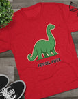 Dinosaur Fossil Fuel Unisex Tee Shirt, Brontosaurus Sinclaire Logo Shirt, Cheeky Tee, Jurassic Park Shirt, Funny Dino T-Shirt, Tri - Blend - Selden & Kingsley