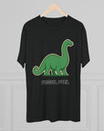 Dinosaur Fossil Fuel Unisex Tee Shirt, Brontosaurus Sinclaire Logo Shirt, Cheeky Tee, Jurassic Park Shirt, Funny Dino T-Shirt, Tri - Blend - Selden & Kingsley