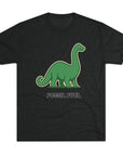 Dinosaur Fossil Fuel Unisex Tee Shirt, Brontosaurus Sinclaire Logo Shirt, Cheeky Tee, Jurassic Park Shirt, Funny Dino T-Shirt, Tri - Blend - Selden & Kingsley