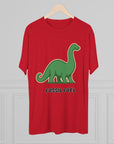 Dinosaur Fossil Fuel Unisex Tee Shirt, Brontosaurus Sinclaire Logo Shirt, Cheeky Tee, Jurassic Park Shirt, Funny Dino T-Shirt, Tri - Blend - Selden & Kingsley