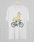 Funny Quirky Animal Llama on a Bike Shirt, Unisex Tee, Novelty Alpaca Cycling T-Shirt, Cute Animal Lover Gift, Comfy Graphic Tee - Selden & Kingsley