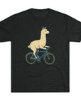Funny Quirky Animal Llama on a Bike Shirt, Unisex Tee, Novelty Alpaca Cycling T-Shirt, Cute Animal Lover Gift, Comfy Graphic Tee - Selden & Kingsley