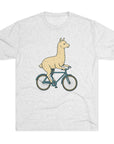 Funny Quirky Animal Llama on a Bike Shirt, Unisex Tee, Novelty Alpaca Cycling T-Shirt, Cute Animal Lover Gift, Comfy Graphic Tee - Selden & Kingsley
