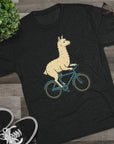 Funny Quirky Animal Llama on a Bike Shirt, Unisex Tee, Novelty Alpaca Cycling T-Shirt, Cute Animal Lover Gift, Comfy Graphic Tee - Selden & Kingsley