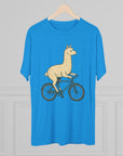 Funny Quirky Animal Llama on a Bike Shirt, Unisex Tee, Novelty Alpaca Cycling T-Shirt, Cute Animal Lover Gift, Comfy Graphic Tee - Selden & Kingsley