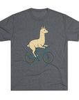 Funny Quirky Animal Llama on a Bike Shirt, Unisex Tee, Novelty Alpaca Cycling T-Shirt, Cute Animal Lover Gift, Comfy Graphic Tee - Selden & Kingsley