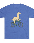 Funny Quirky Animal Llama on a Bike Shirt, Unisex Tee, Novelty Alpaca Cycling T-Shirt, Cute Animal Lover Gift, Comfy Graphic Tee - Selden & Kingsley