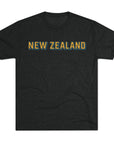New Zealand Tri - Blend Tee, Classic Soft Shirt for Men and Women, Kiwi Travel Top, Vintage Style Tshirt, Comfortable Cotton Blend, Souvenir - Selden & Kingsley