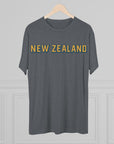 New Zealand Tri - Blend Tee, Classic Soft Shirt for Men and Women, Kiwi Travel Top, Vintage Style Tshirt, Comfortable Cotton Blend, Souvenir - Selden & Kingsley