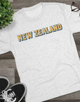New Zealand Tri - Blend Tee, Classic Soft Shirt for Men and Women, Kiwi Travel Top, Vintage Style Tshirt, Comfortable Cotton Blend, Souvenir - Selden & Kingsley
