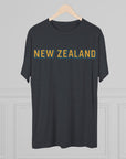 New Zealand Tri - Blend Tee, Classic Soft Shirt for Men and Women, Kiwi Travel Top, Vintage Style Tshirt, Comfortable Cotton Blend, Souvenir - Selden & Kingsley