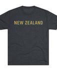 New Zealand Tri - Blend Tee, Classic Soft Shirt for Men and Women, Kiwi Travel Top, Vintage Style Tshirt, Comfortable Cotton Blend, Souvenir - Selden & Kingsley