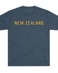 New Zealand Tri - Blend Tee, Classic Soft Shirt for Men and Women, Kiwi Travel Top, Vintage Style Tshirt, Comfortable Cotton Blend, Souvenir - Selden & Kingsley