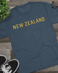 New Zealand Tri - Blend Tee, Classic Soft Shirt for Men and Women, Kiwi Travel Top, Vintage Style Tshirt, Comfortable Cotton Blend, Souvenir - Selden & Kingsley