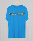 New Zealand Tri - Blend Tee, Classic Soft Shirt for Men and Women, Kiwi Travel Top, Vintage Style Tshirt, Comfortable Cotton Blend, Souvenir - Selden & Kingsley