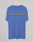 New Zealand Tri - Blend Tee, Classic Soft Shirt for Men and Women, Kiwi Travel Top, Vintage Style Tshirt, Comfortable Cotton Blend, Souvenir - Selden & Kingsley