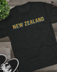 New Zealand Tri - Blend Tee, Classic Soft Shirt for Men and Women, Kiwi Travel Top, Vintage Style Tshirt, Comfortable Cotton Blend, Souvenir - Selden & Kingsley