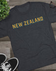 New Zealand Tri - Blend Tee, Classic Soft Shirt for Men and Women, Kiwi Travel Top, Vintage Style Tshirt, Comfortable Cotton Blend, Souvenir - Selden & Kingsley