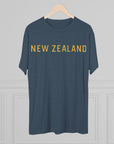 New Zealand Tri - Blend Tee, Classic Soft Shirt for Men and Women, Kiwi Travel Top, Vintage Style Tshirt, Comfortable Cotton Blend, Souvenir - Selden & Kingsley