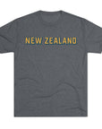 New Zealand Tri - Blend Tee, Classic Soft Shirt for Men and Women, Kiwi Travel Top, Vintage Style Tshirt, Comfortable Cotton Blend, Souvenir - Selden & Kingsley
