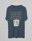 Rounders Line Movie Quote Unisex Tee, Poker Lovers Gift, Tri - Blend Crew Shirt, Nut Straight Flop, Poker Player Apparel, Gambling Fan Top - Selden & Kingsley