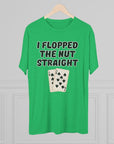 Rounders Line Movie Quote Unisex Tee, Poker Lovers Gift, Tri - Blend Crew Shirt, Nut Straight Flop, Poker Player Apparel, Gambling Fan Top - Selden & Kingsley