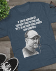 Tee Shirt, Motivational Hunting Quote, Lions Head Coach Dan Campbell, Unisex Crew, Tri - Blend, Sports Fans Gift, Game Day Apparel, Workout - Selden & Kingsley