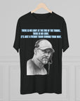 Tri - Blend Tee, Dan Campbell Quote T-Shirt, Light at End of Tunnel Motivation, Lion Coach, Gift for Sports Fans, Game Day Apparel - Selden & Kingsley