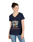Vintage Bless You Boys Ladies' V - Neck T-Shirt, Casual Tee, Sports Fan Gift, Retro Apparel, Summer Wear, Funny Graphic Shirt - Selden & Kingsley