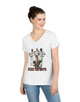 Vintage Bless You Boys Ladies' V - Neck T-Shirt, Casual Tee, Sports Fan Gift, Retro Apparel, Summer Wear, Funny Graphic Shirt - Selden & Kingsley