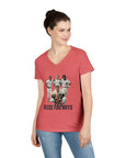 Vintage Bless You Boys Ladies' V - Neck T-Shirt, Casual Tee, Sports Fan Gift, Retro Apparel, Summer Wear, Funny Graphic Shirt - Selden & Kingsley