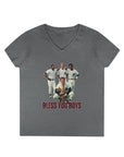 Vintage Bless You Boys Ladies' V - Neck T-Shirt, Casual Tee, Sports Fan Gift, Retro Apparel, Summer Wear, Funny Graphic Shirt - Selden & Kingsley