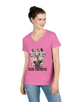 Vintage Bless You Boys Ladies' V - Neck T-Shirt, Casual Tee, Sports Fan Gift, Retro Apparel, Summer Wear, Funny Graphic Shirt - Selden & Kingsley