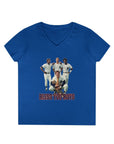 Vintage Bless You Boys Ladies' V - Neck T-Shirt, Casual Tee, Sports Fan Gift, Retro Apparel, Summer Wear, Funny Graphic Shirt - Selden & Kingsley