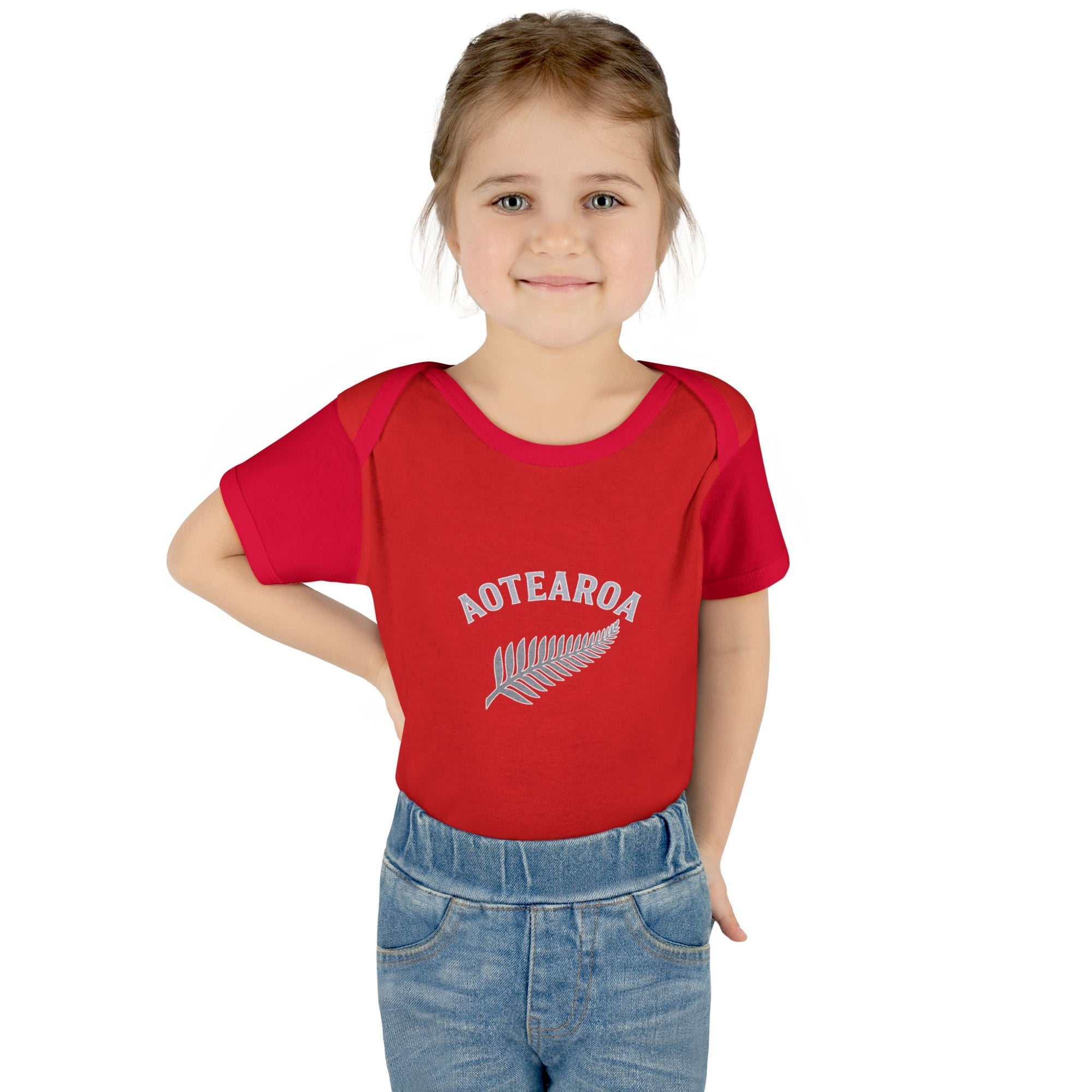 New Zealand Baby Onesie | Aotearoa Baby Outfit | Kiwi Infant Bodysuit | NZ Baby Clothes | Silver Fern Baby Gift