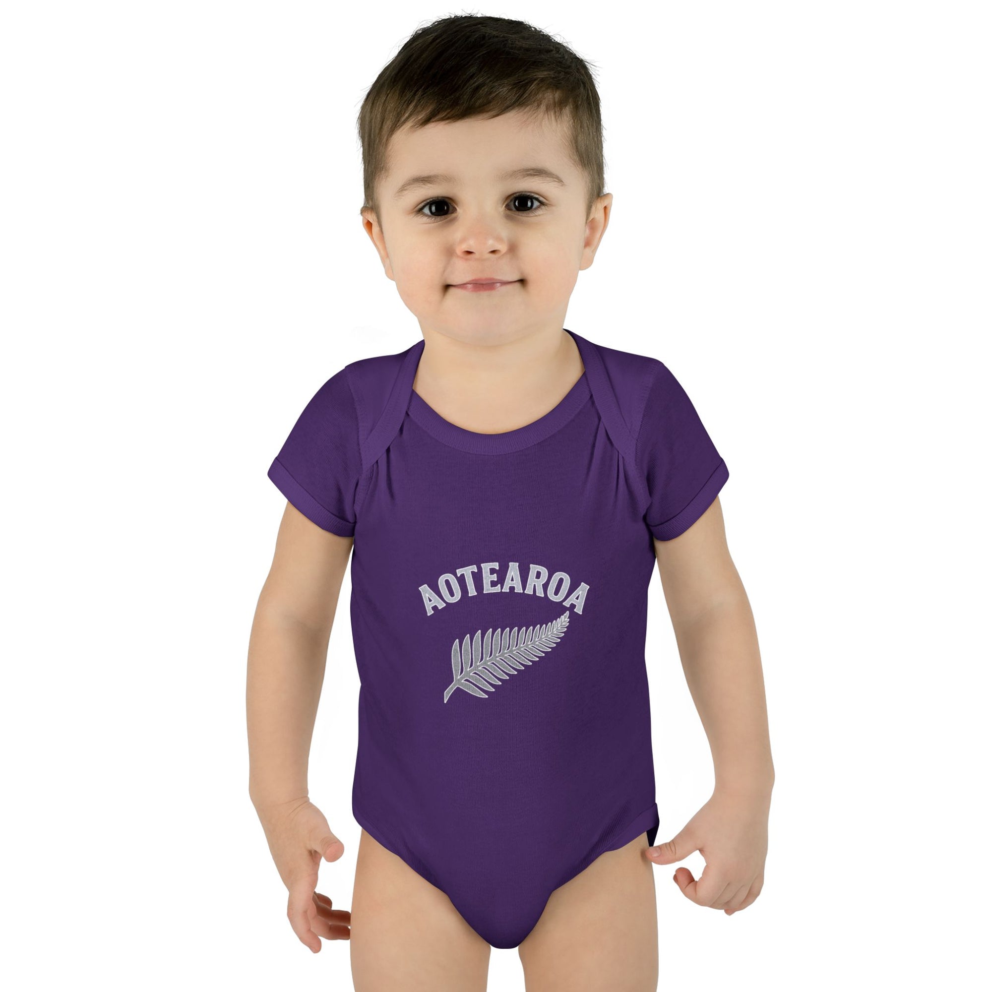 New Zealand Baby Onesie | Aotearoa Baby Outfit | Kiwi Infant Bodysuit | NZ Baby Clothes | Silver Fern Baby Gift