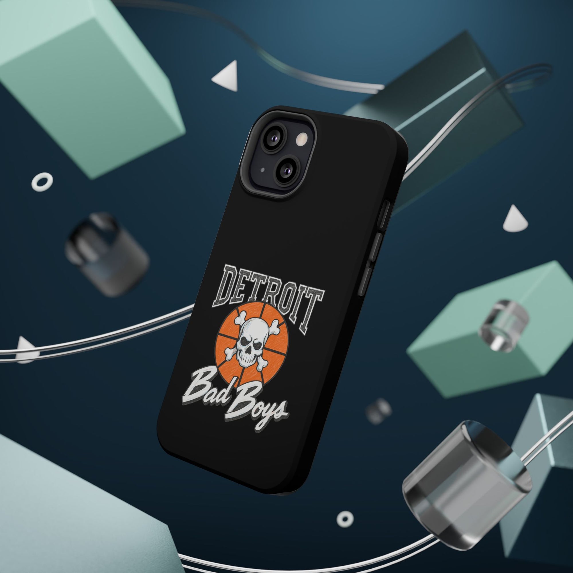 Detroit Bad Boys Skull Basketball Phone Case - Magnetic Impact-Resistant Case