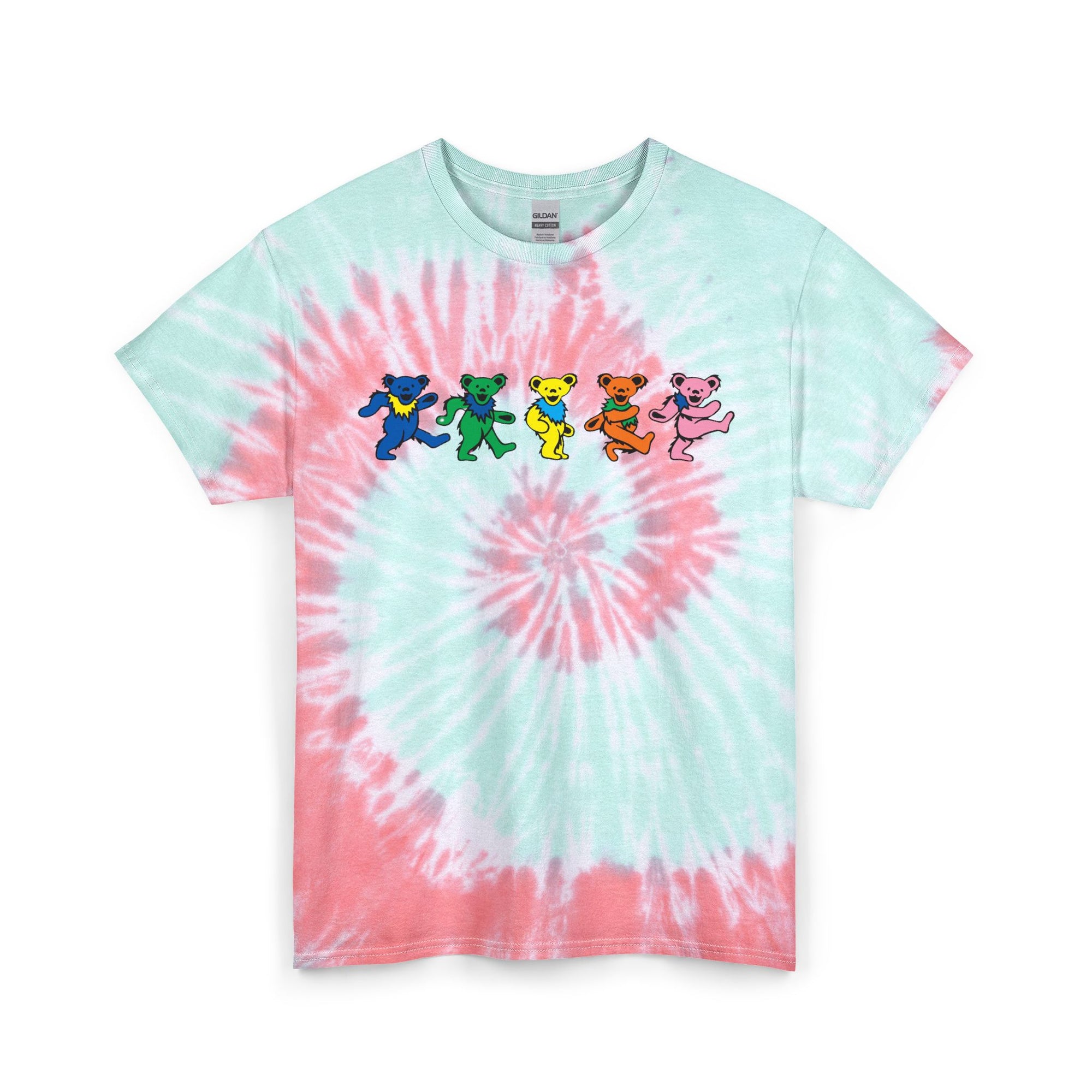 Tie Dye Dancing Bear Shirt | Rainbow Bear Tee | Festival Tie Dye Shirt | Colorful Bear T-Shirt | Hippie Shirt | Psychedelic Tee
