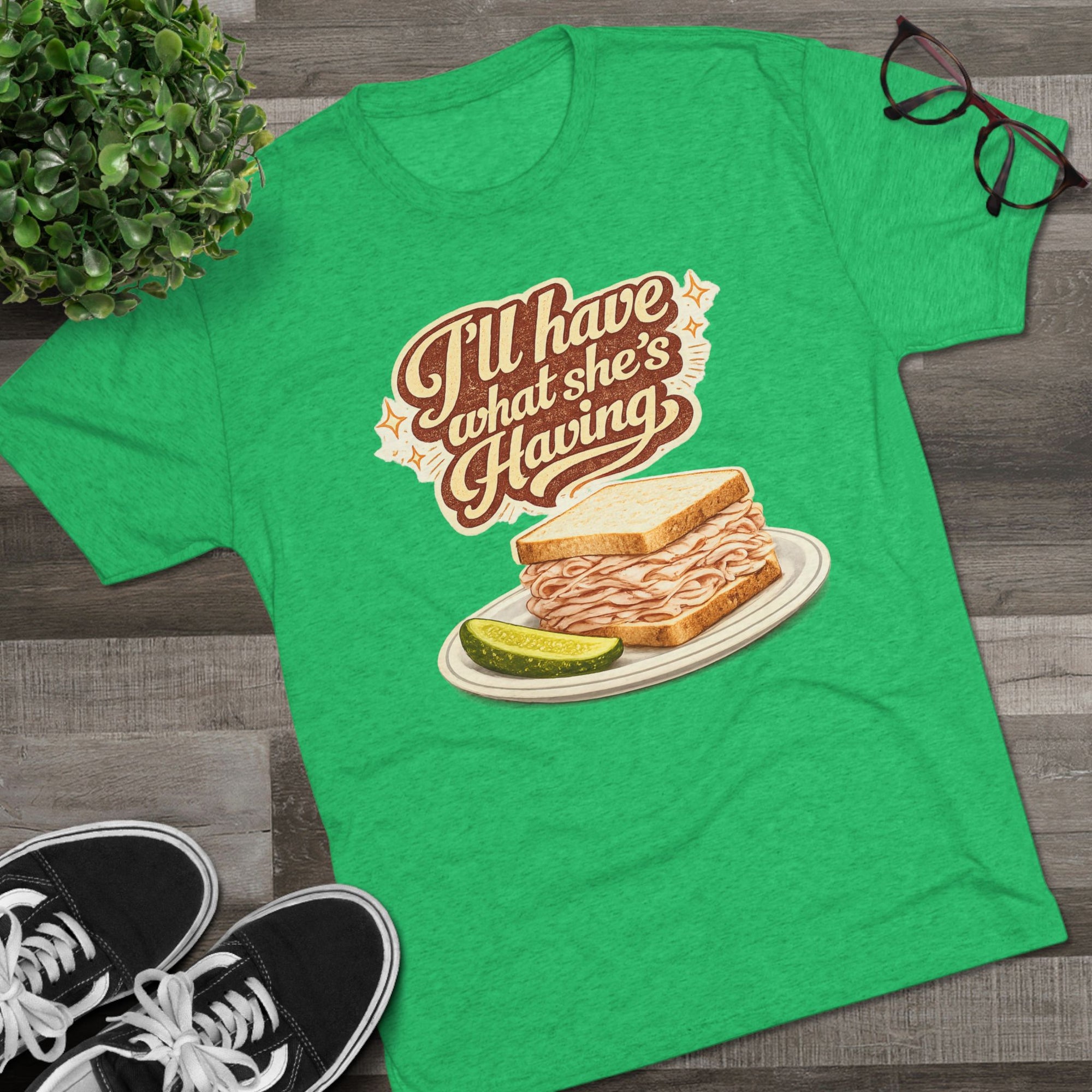 I'll Have What Shes Having Shirt, Funny Deli Sandwich Tee, Movie Quote T-Shirt, Foodie Gift for Her, Retro Graphic Tee, Rom Com Fan Shirt