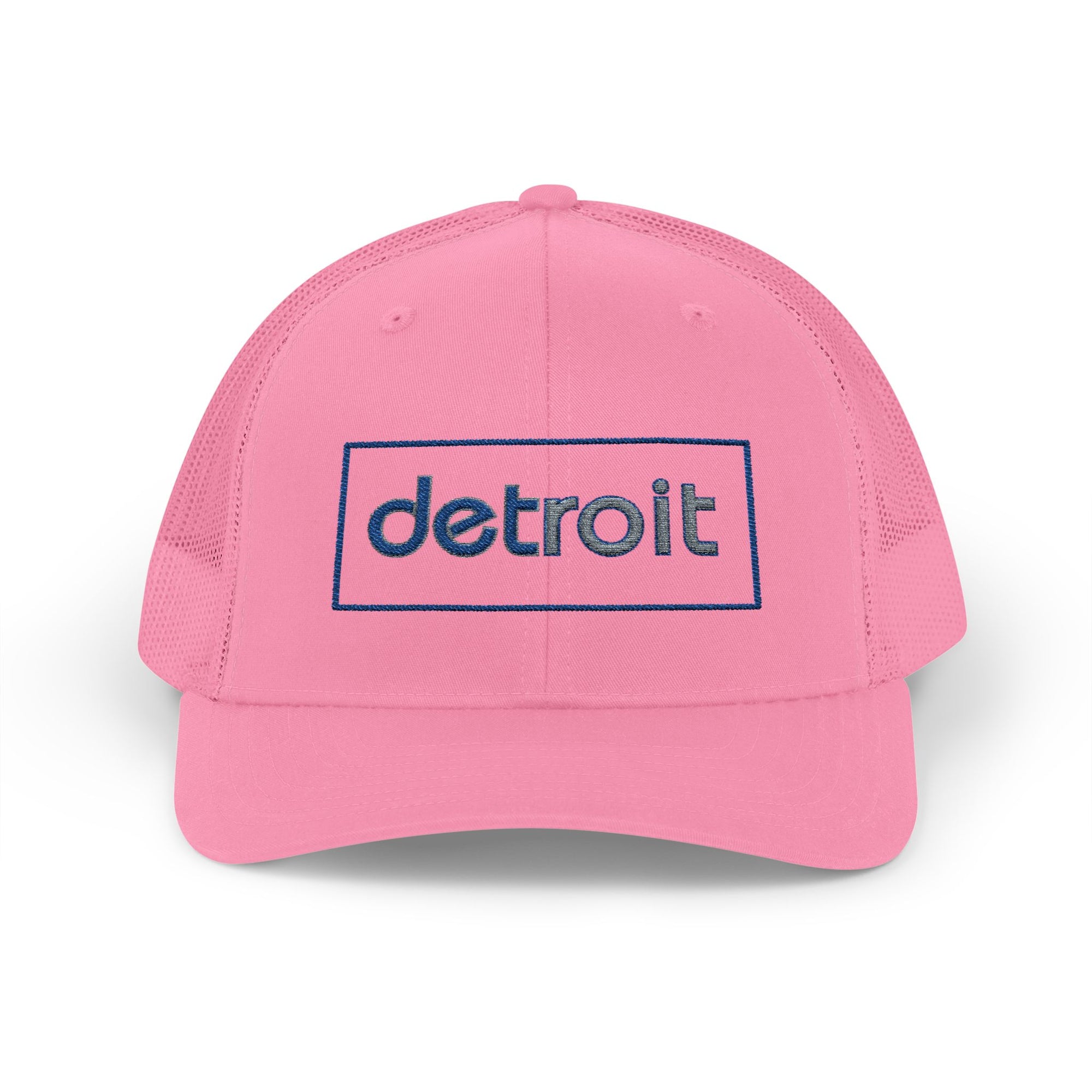 Detroit Embroidered Hat | Blue and Silver Cap | Detroit Football Hat | Minimalist Detroit Hat | Snapback Trucker Cap Gift