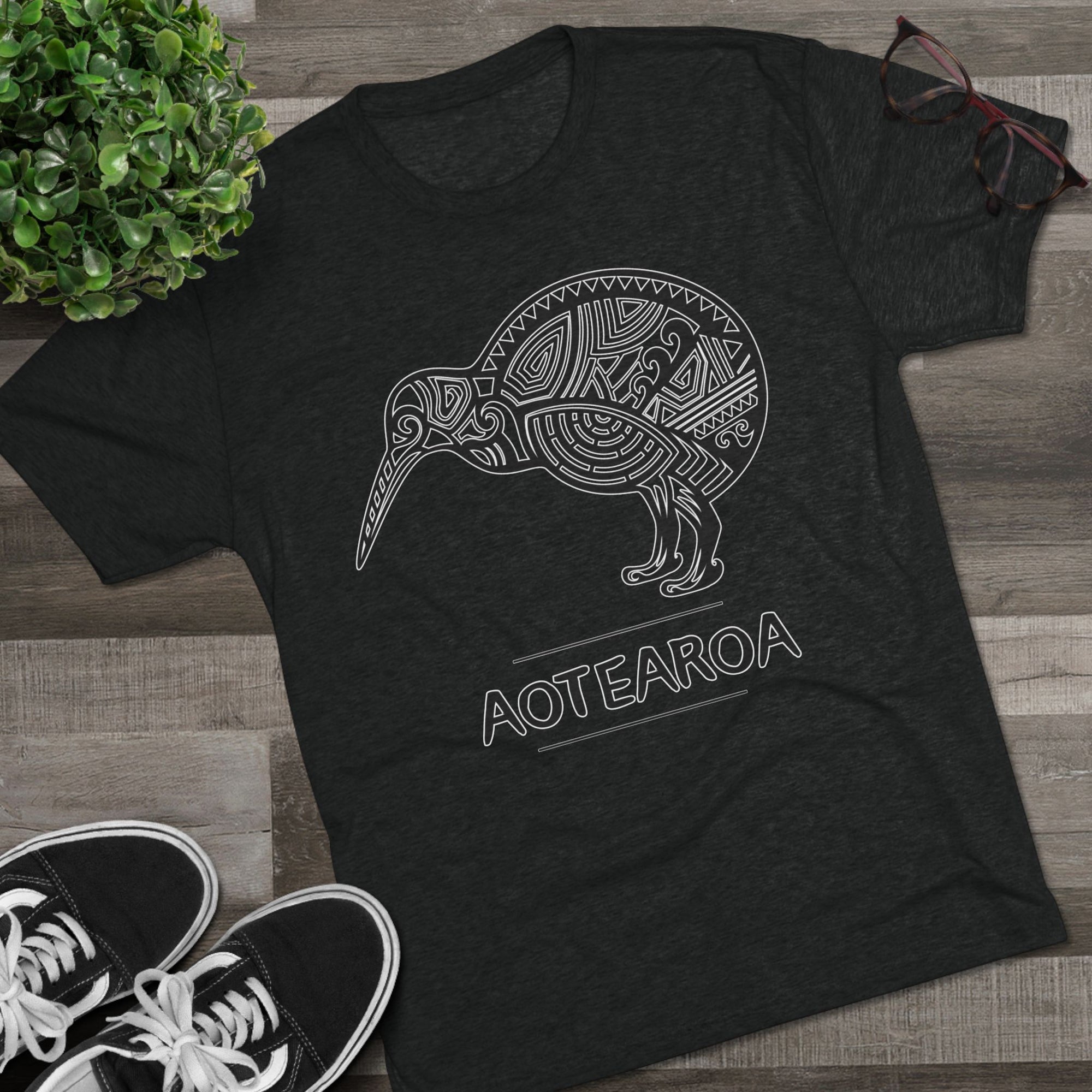 Maori Kiwi Aotearoa T-Shirt | New Zealand Tribal Bird Tee