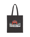 Historic Eastern Market Building Tote Bag | Canvas Market Scene Tote | Detroit Building Tote Bag