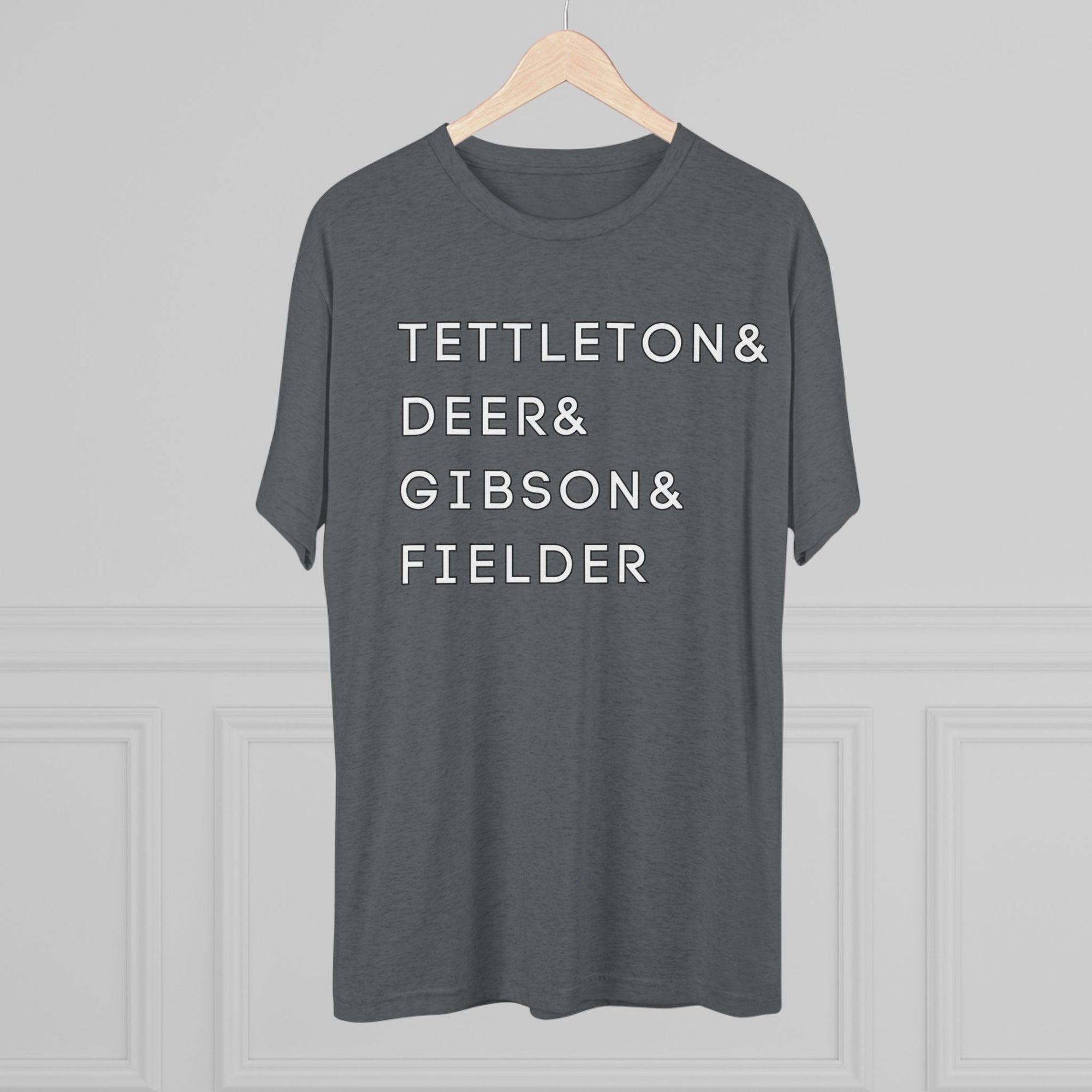 Detroit Tigers Surnames Stack Tee | Tettleton Deer Gibson Fielder T-Shirt | Triblend Comfy Soft Buttery Feel