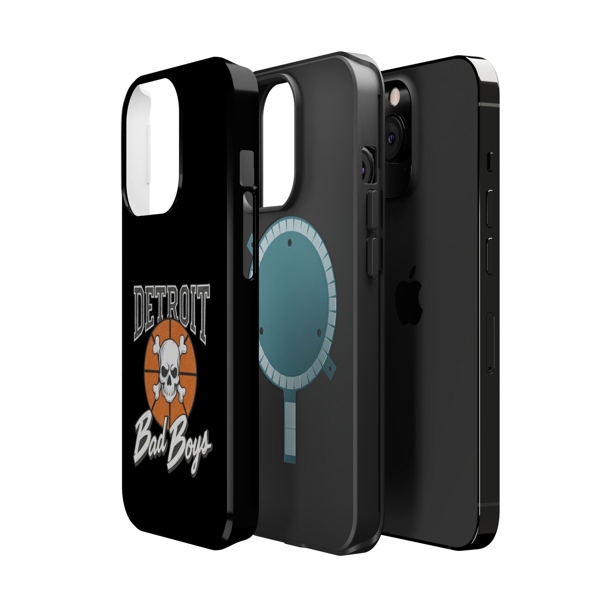 Detroit Bad Boys Skull Basketball Phone Case - Magnetic Impact-Resistant Case